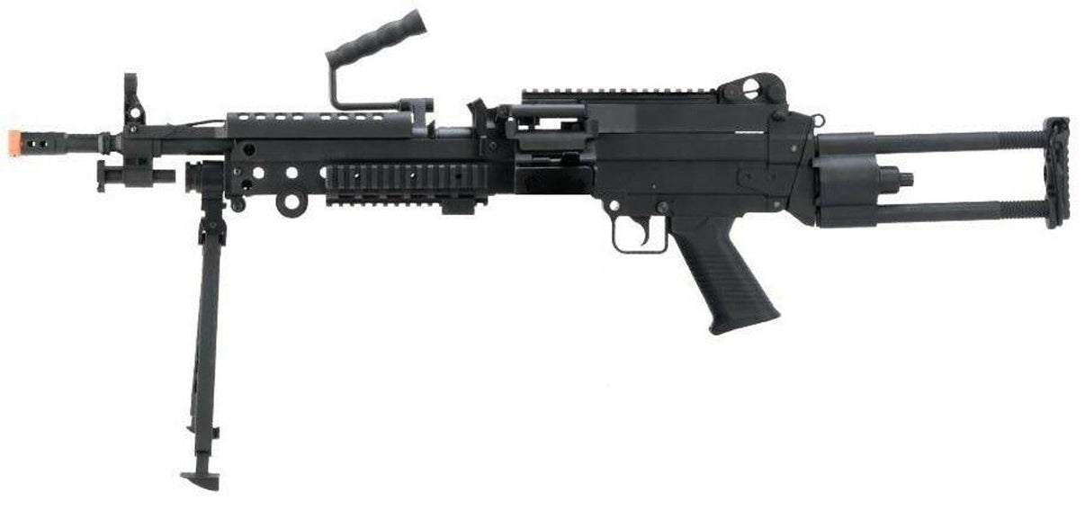 Cybergun FN Herstal Licensed M249 Para Featherweight LMG Airsoft Rifle, Black - H y p e z RC
