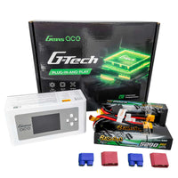 G-Tech 2 batteries Bundle: 5200mAh 2S 35C hardcase XT60/EC3/Deans unversal plug x 2pcs + D300 charger