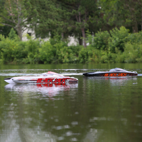 Blackjack 42" 8S Brushless Catamaran RTR: Black/Orange