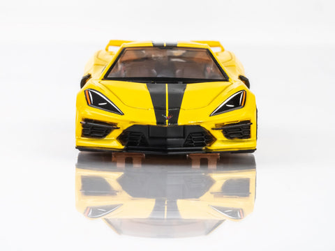 Corvette C8, Accelerate Yellow, HO Scale Slot Car