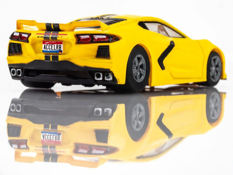 Corvette C8, Accelerate Yellow, HO Scale Slot Car