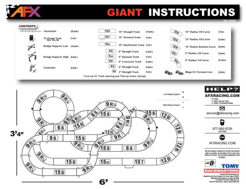 Giant Raceway Set for HO Scale Slot Cars