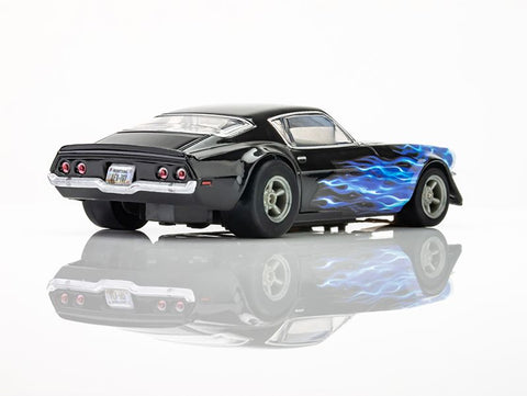 1973 Camaro Wildfire, Black/Blue, HO Scale Slot Car