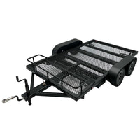 1/10 Scale Full Metal Car Hauler Trailer with LED Lights (Black) - H y p e z   RC