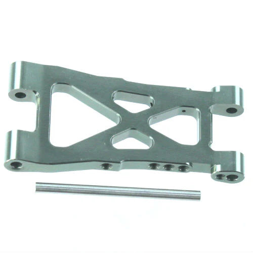 BLH-0002GM F/R Lower Suspension Arm w/ Hardware(Aluminum)(Gunmetal)(1pc) - H y p e z   RC