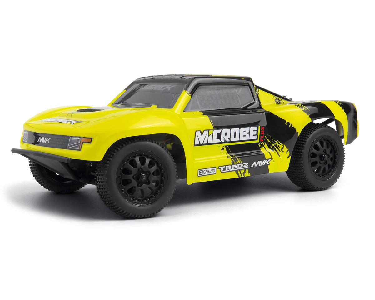 Maverick Microbe SC Flux 1/24 Brushless RTR 2WD Short Course Truck (Yellow) w/2.4GHz Radio, Battery & Charger - H y p e z   RC