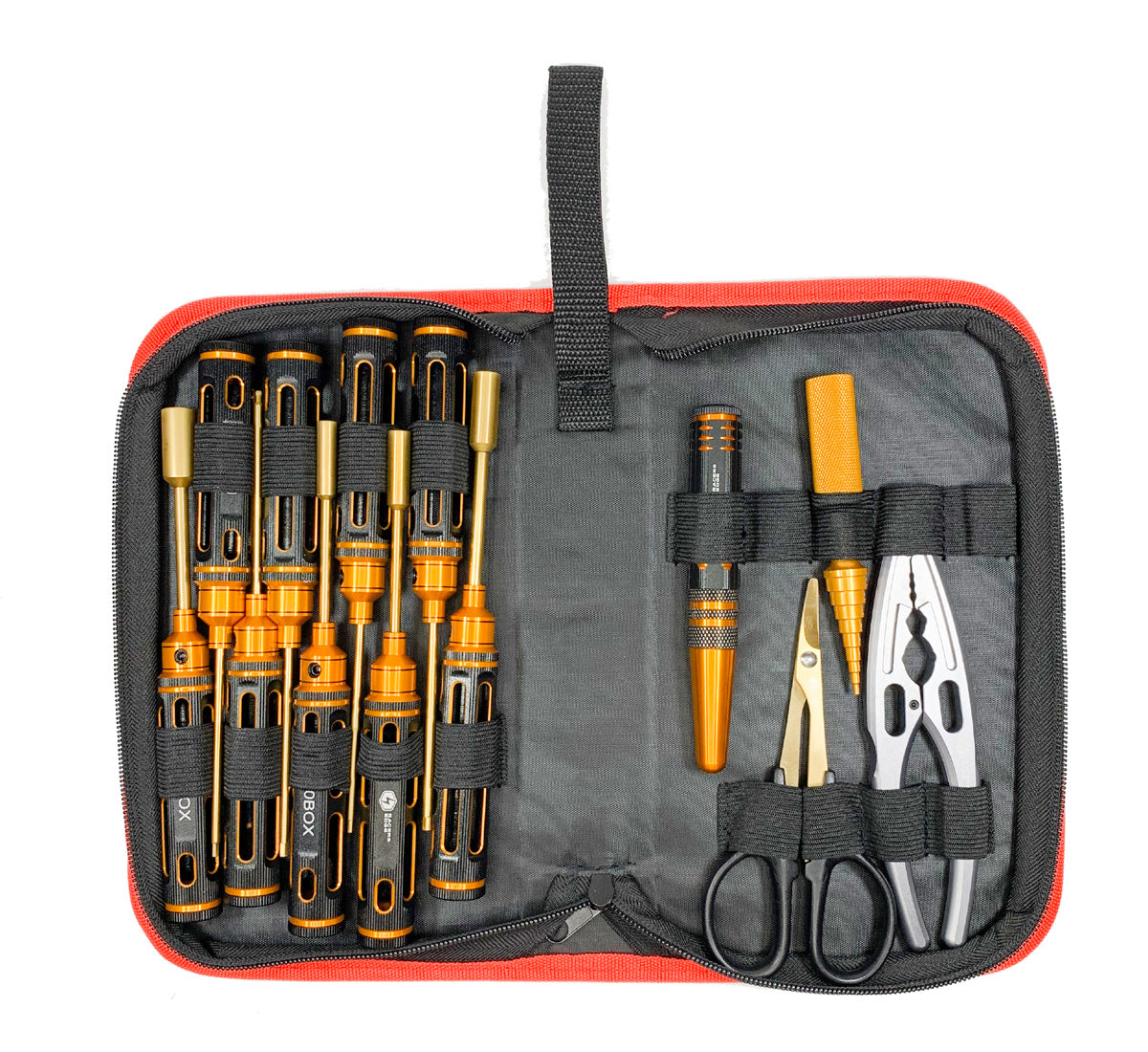 Large Handle Metric 13 Piece Deluxe Tool Set, Black Gold, with Premium Bag