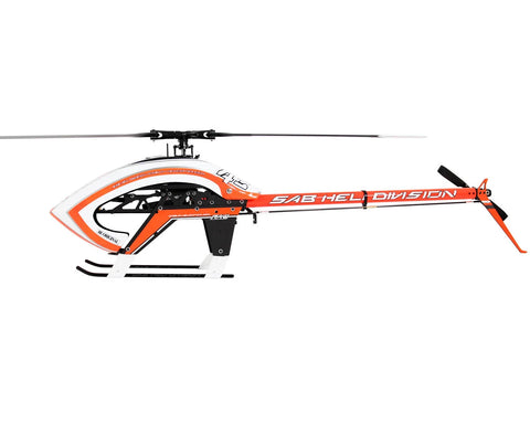 SAB Goblin Raw 580 Electric Helicopter Kit (Orange/White) w/Main & Tail Blades