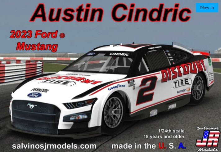 1/24 Scale Team Penske, Austin Cindric, 2023 body, Ford Mustang - H y p e z RC