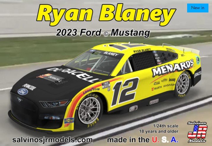 1/24 Scale Team Penske, Ryan Blaney, 2023 Ford Mustang - H y p e z RC