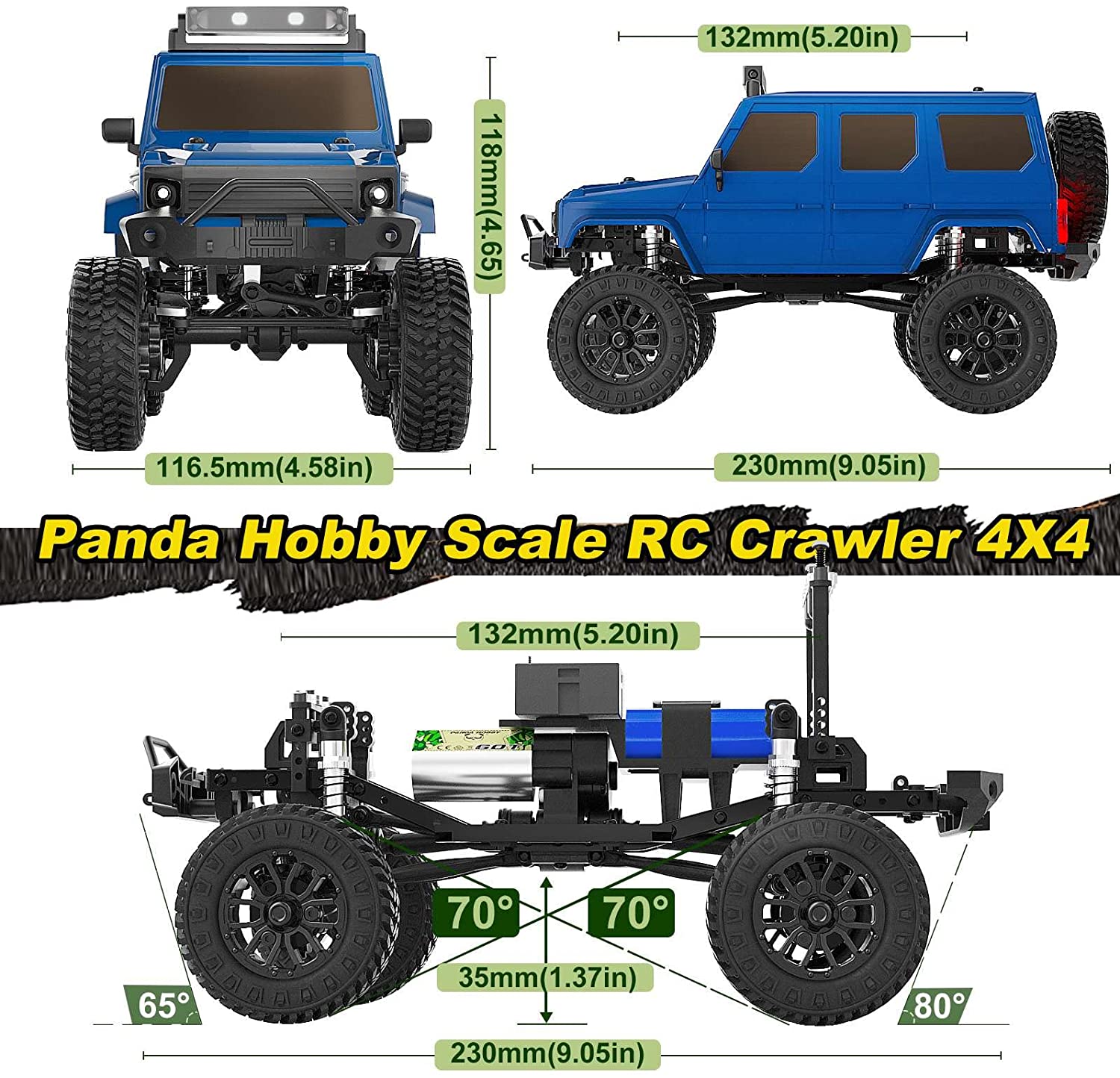 1/24 Tetra24 X3 Portal Edition RTR Scale Mini Crawler, Blue - H y p e z RC