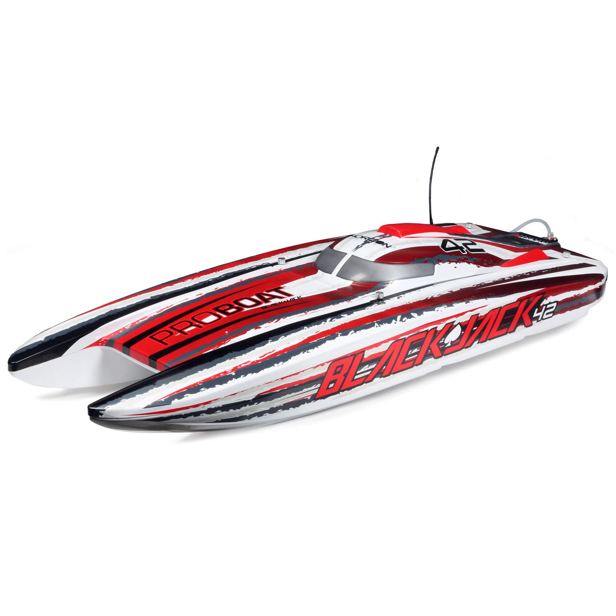 Blackjack 42" 8S Brushless Catamaran RTR: White/Red