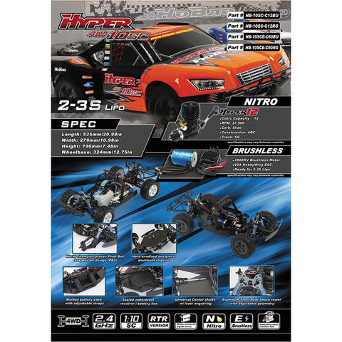 HYPER 10 SCE 1/10 ELECTRIC RTR - H y p e z RC