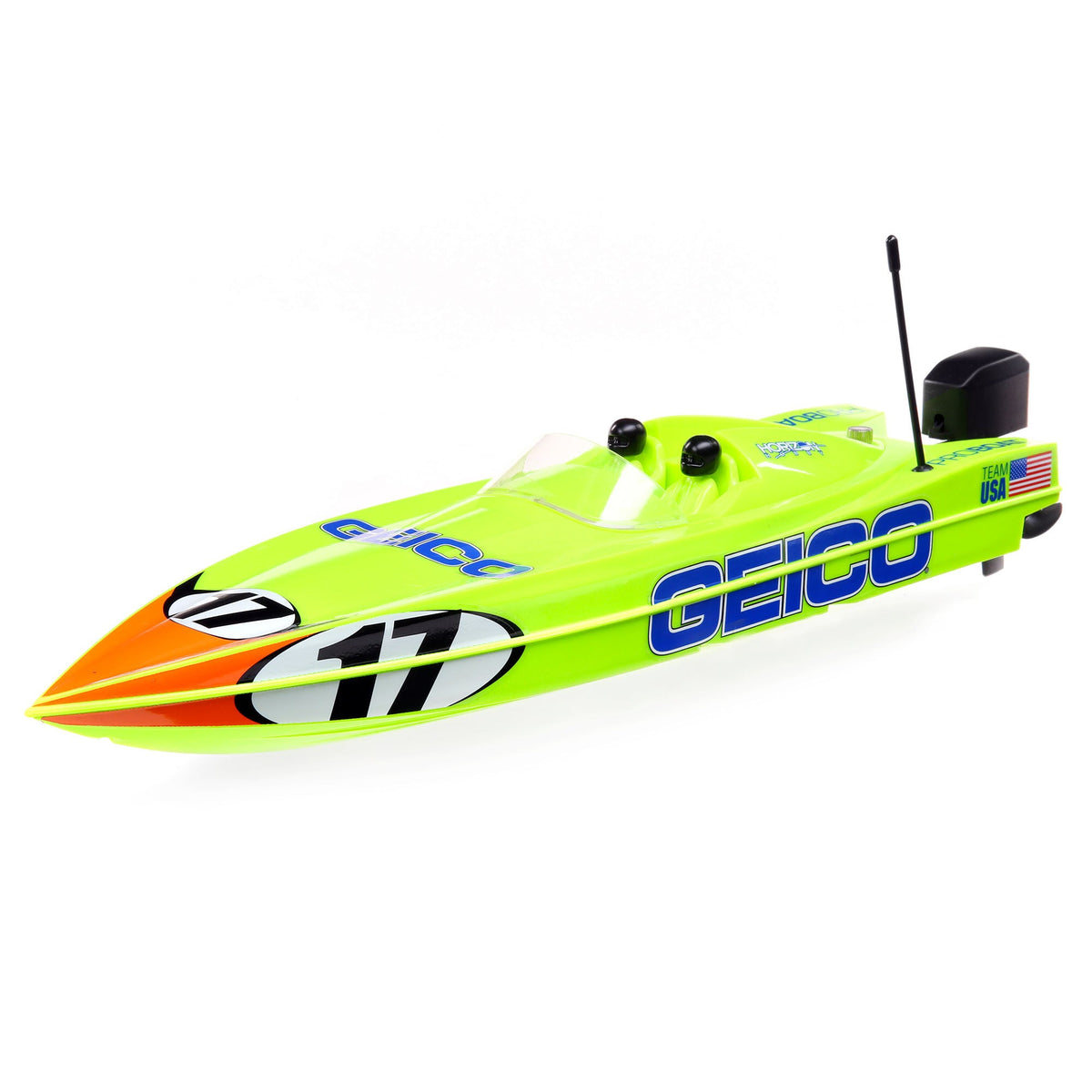 Miss GEICO 17" Power Boat Racer Self-Righting Deep-V RTR - H y p e z RC